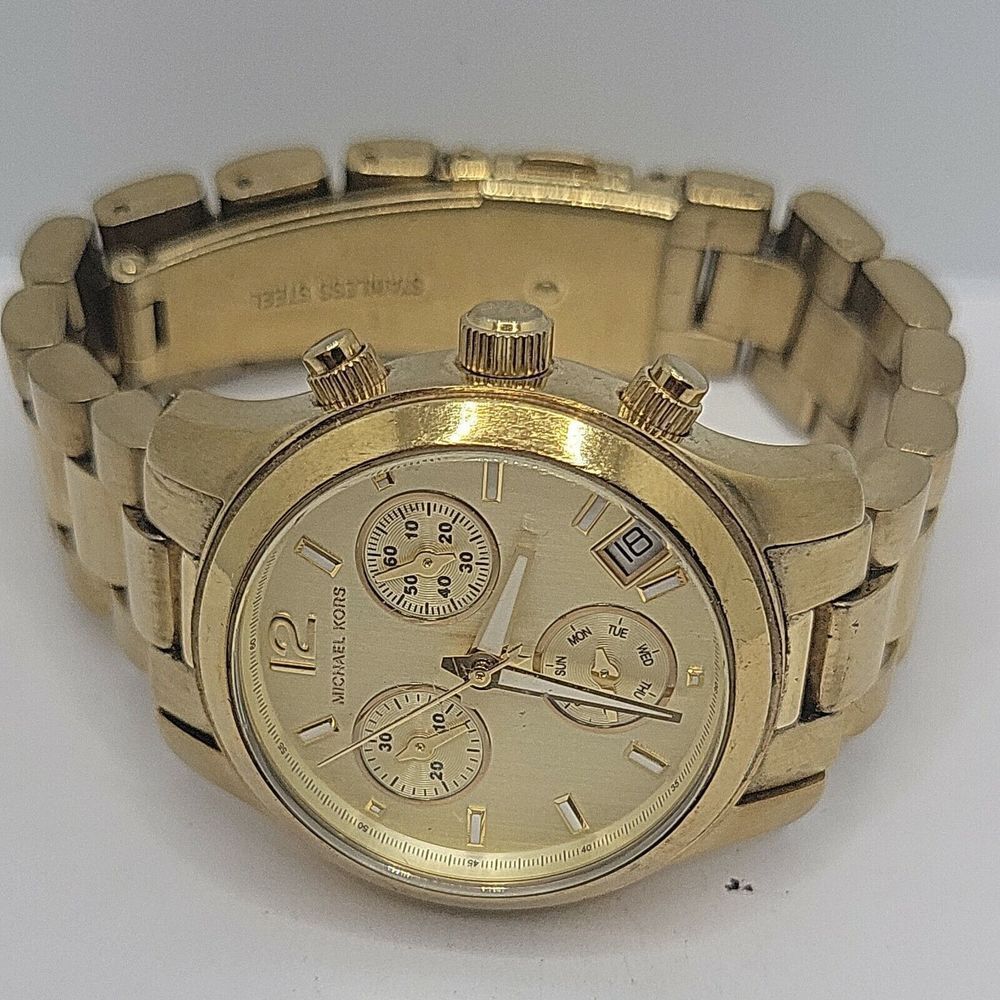 Michael Kors Runway MK5384 Women Stainless Steel Analog Dial Quartz Watch BC702 - Picture 6 of 10